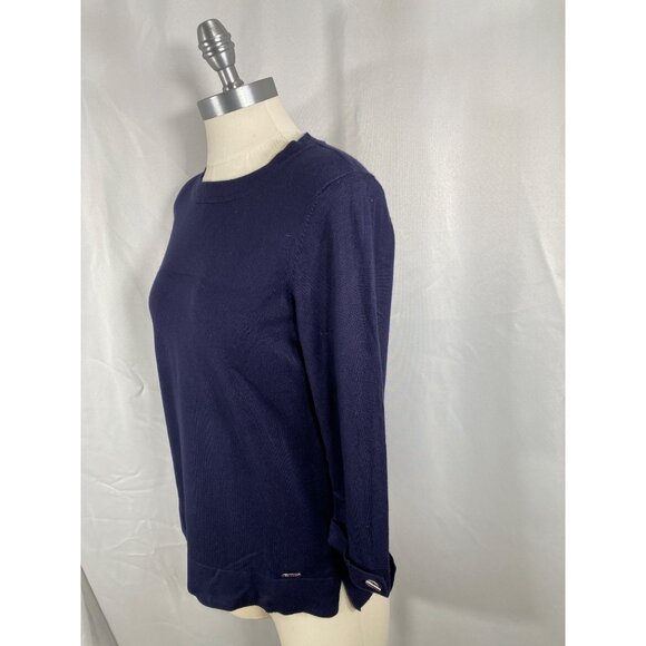 Calvin Klein navy sweater office business casual classic minimalist medium - Picture 3 of 7